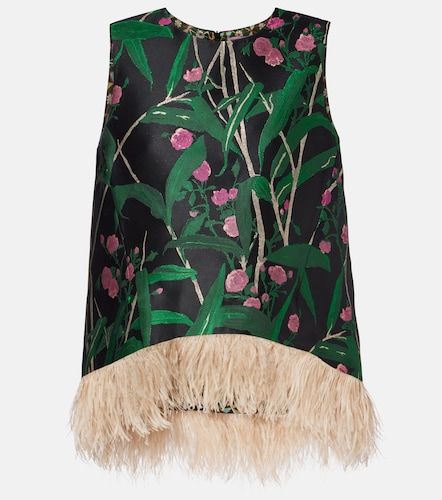 Top La Scala de jacquard con plumas - La DoubleJ - Modalova