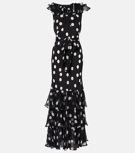 Rio polka-dot ruffled silk maxi dress - Rixo - Modalova