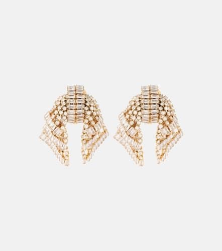 Bow crystal-embellished earrings - Alessandra Rich - Modalova