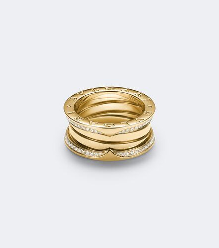 Ring B.zero1 aus 18kt Gelbgold mit Diamanten - Bvlgari - Modalova