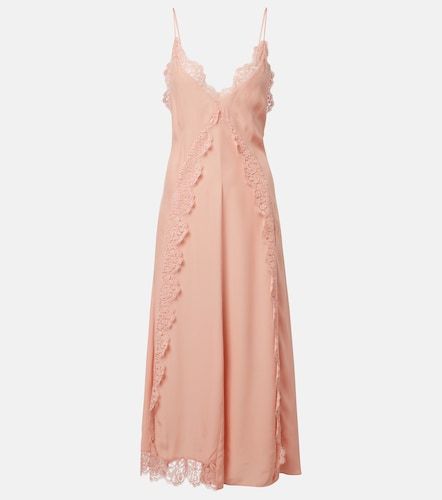 Abito midi in seta con pizzo - Stella McCartney - Modalova