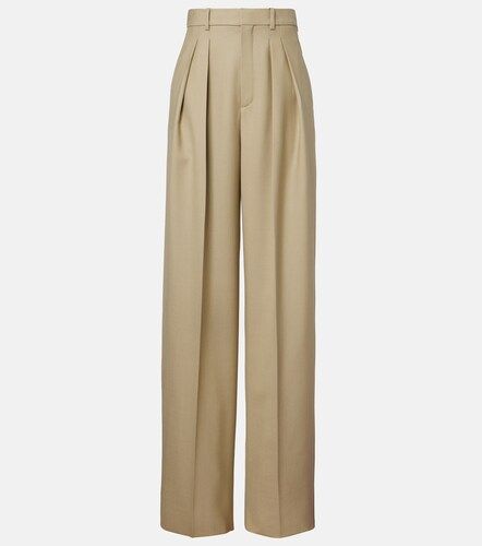 Wool and silk wide-leg pants - Saint Laurent - Modalova
