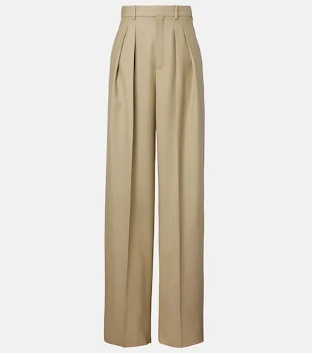 Wool and silk wide-leg pants - Saint Laurent - Modalova