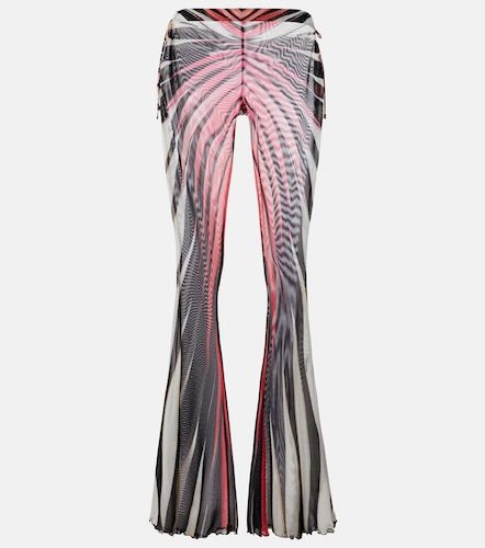 Printed sheer flared pants - Roberto Cavalli - Modalova
