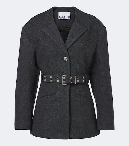 Ganni Blazer en mezcla de lana - Ganni - Modalova