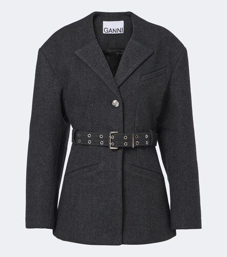 Blazer in misto lana e cashmere - Ganni - Modalova