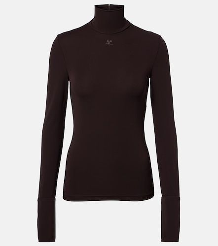Courrèges Pullover in jersey a collo alto - Courreges - Modalova