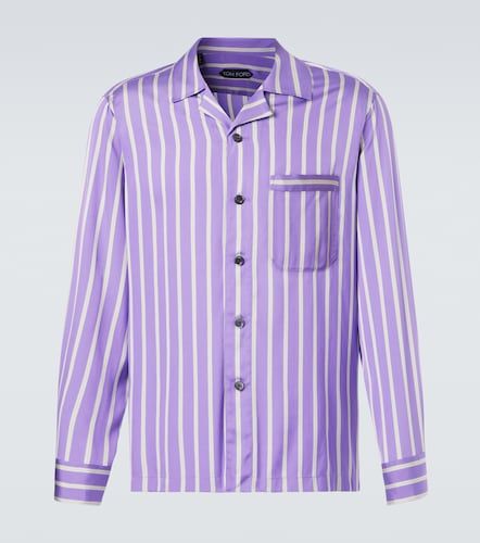 Camisa de jacquard de seda a rayas - Tom Ford - Modalova