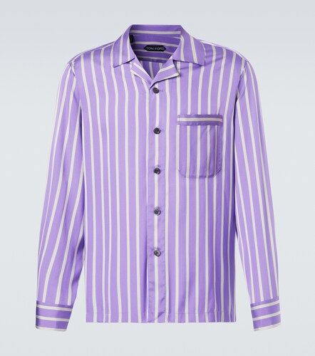 Striped silk jacquard shirt - Tom Ford - Modalova