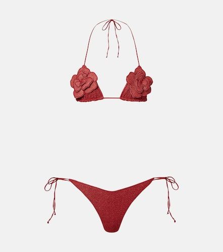 Oséree Bikini Lumière de lamé con aplique floral - Oseree - Modalova