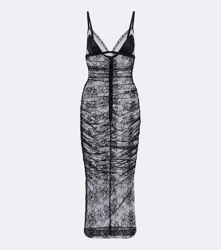 Vestido midi de encaje semitransparente - Dolce&Gabbana - Modalova