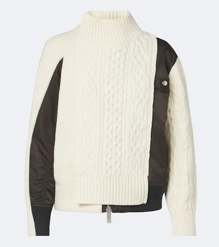 Sacai Paneled wool jacket - Sacai - Modalova