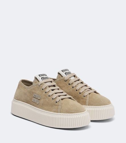 Miu Miu Suede platform sneakers - Miu Miu - Modalova