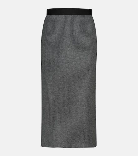 Gonna midi in lana e cashmere - Moncler - Modalova