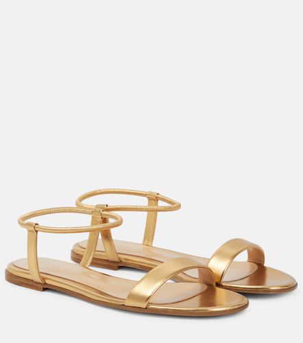 Jaime flat metallic leather sandals - Gianvito Rossi - Modalova