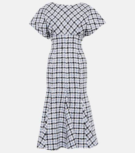 Houndstooth tweed midi dress - Carolina Herrera - Modalova