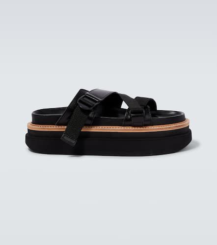 Hybrid Belt leather platform sandals - Sacai - Modalova