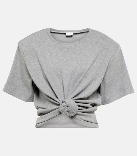 Cropped cotton-blend T-shirt - Magda Butrym - Modalova