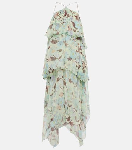 Tiered printed silk maxi dress - Stella McCartney - Modalova