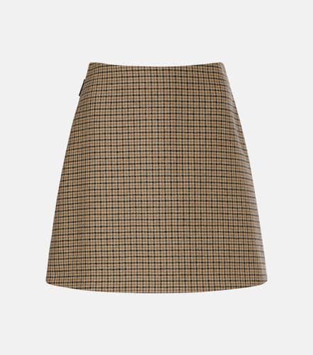 Checked wool-blend miniskirt - Moncler - Modalova