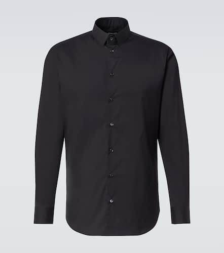 Cotton-blend poplin shirt - Giorgio Armani - Modalova