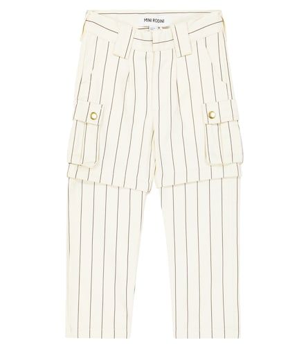 Pantalones cargo de algodón a rayas - Mini Rodini - Modalova