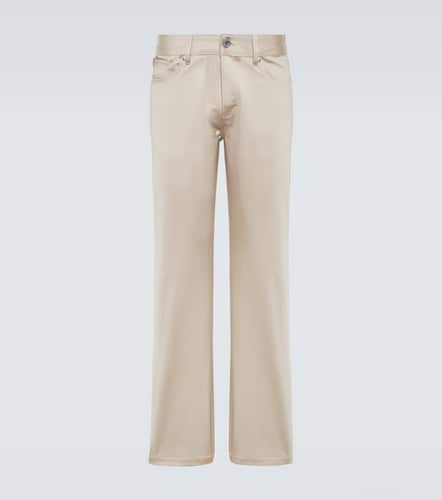 Cotton satin straight pants - Ami Paris - Modalova