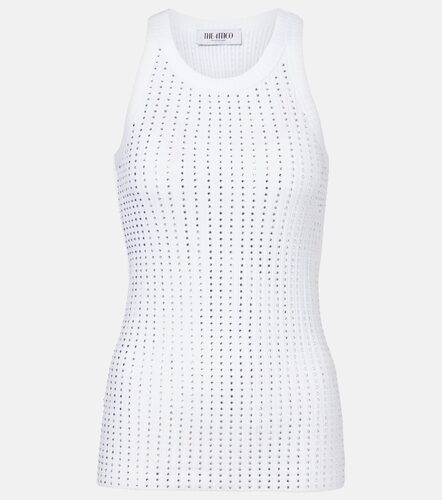 Tank top de jersey de algodón adornado - The Attico - Modalova