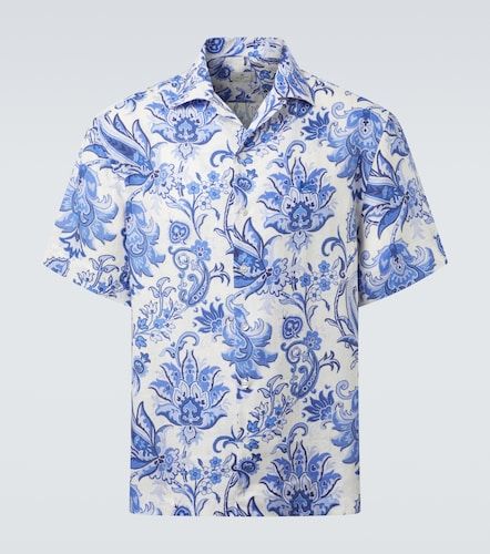 Camisa bowling de lino estampada - Etro - Modalova
