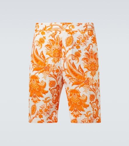 Etro Bermudas de lino con paisley - Etro - Modalova