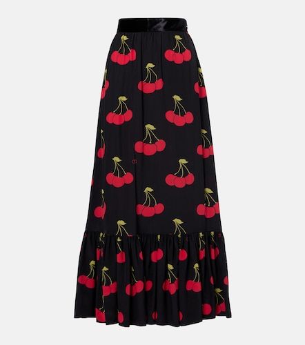 Falda larga de seda estampada - Valentino - Modalova