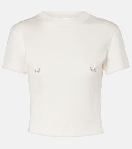 Camiseta de jersey de algodón adornada - Mugler - Modalova