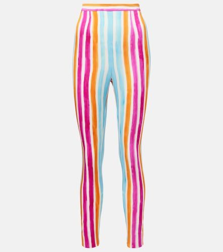 Leggings in misto seta a righe - Dolce&Gabbana - Modalova