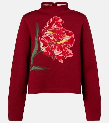 Pullover in jacquard di cotone e lana - Carolina Herrera - Modalova