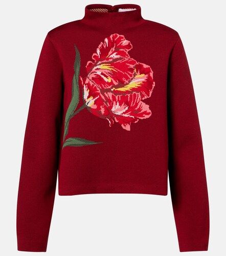Pullover in jacquard di cotone e lana - Carolina Herrera - Modalova