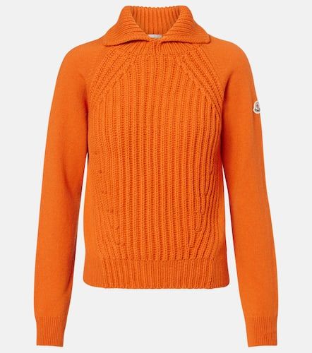 Ribbed-knit wool and cashmere sweater - Moncler - Modalova