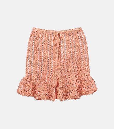 Shorts de croché de algodón con volantes - Anna Kosturova - Modalova