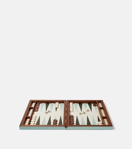 Set de backgammon Large de piel y madera - Giobagnara - Modalova