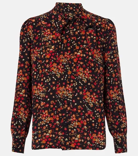 Gucci Bow-detail floral silk blouse - Gucci - Modalova