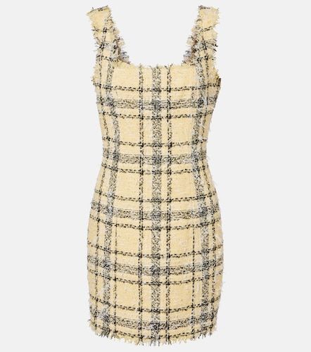 Checked sequined tweed minidress - Balmain - Modalova
