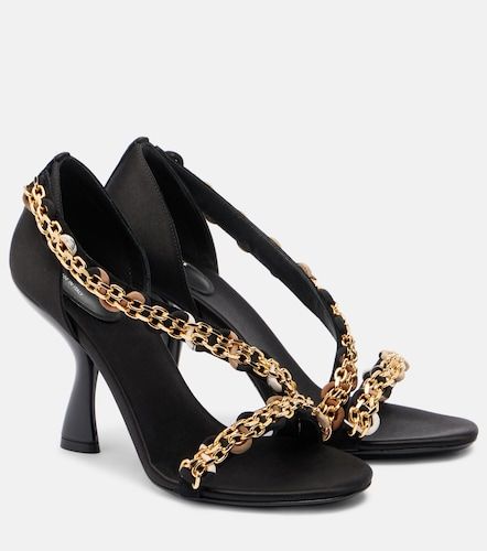 Sandali in pelle e raso con catene - Pucci - Modalova