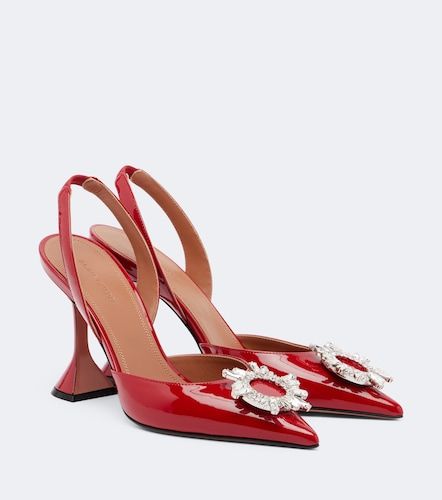 Begum embellished leather slingback pumps - Amina Muaddi - Modalova