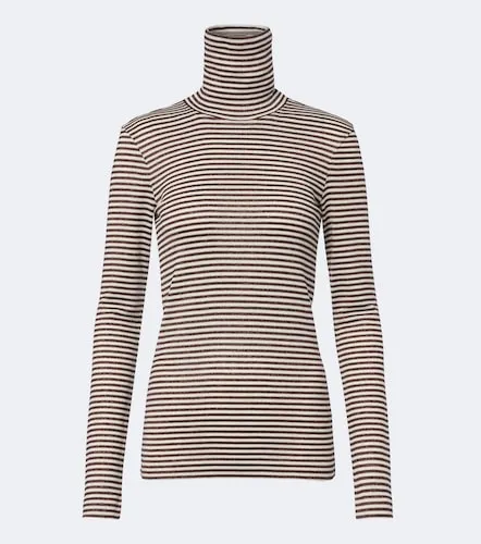 Striped wool-blend turtleneck sweater - Brunello Cucinelli - Modalova