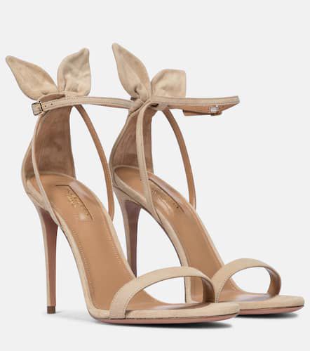 Aquazzura Bow Tie 105 suede sandals - Aquazzura - Modalova