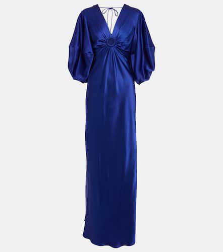 Deep V-neck satin maxi dress - Stella McCartney - Modalova