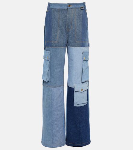 Jeans anchos de tiro alto con monograma - Marine Serre - Modalova
