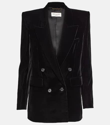 Double-breasted velvet blazer - Saint Laurent - Modalova