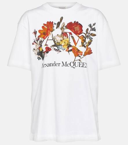 Camiseta en jersey de algodón floral - Alexander McQueen - Modalova