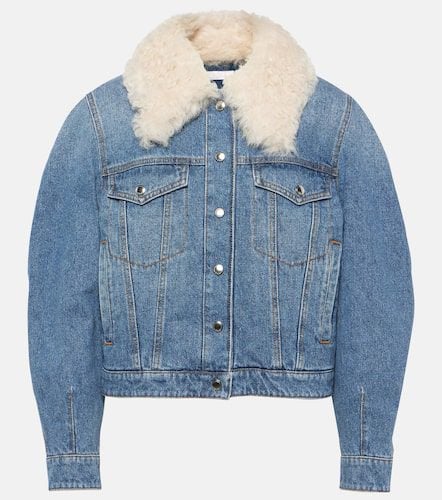 ChloÃ© Shearling-trimmed denim jacket - Chloe - Modalova