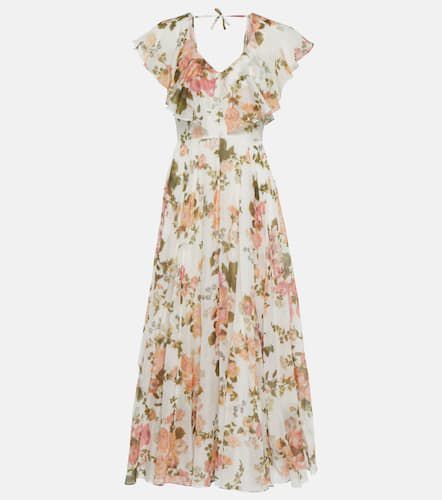 Theophila floral cotton and silk maxi dress - Erdem - Modalova